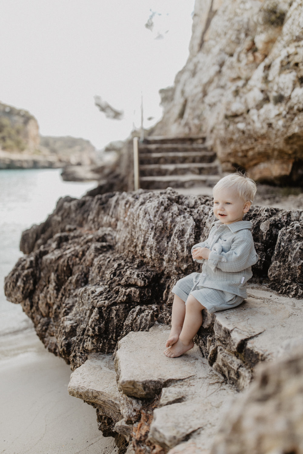 Leevje Musselin Shorts soft green