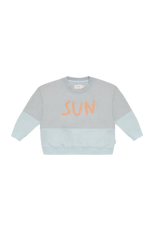 Leevje Oversized Sweatshirt Sun clearblue