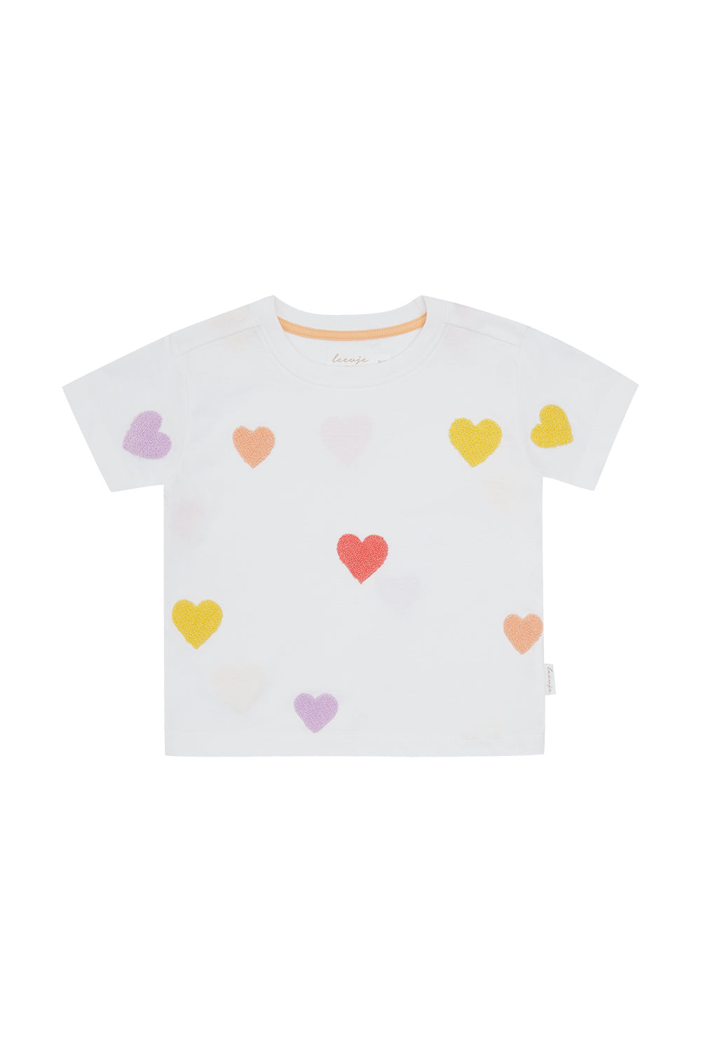 Leevje T-Shirt mit Herz-Stickerei