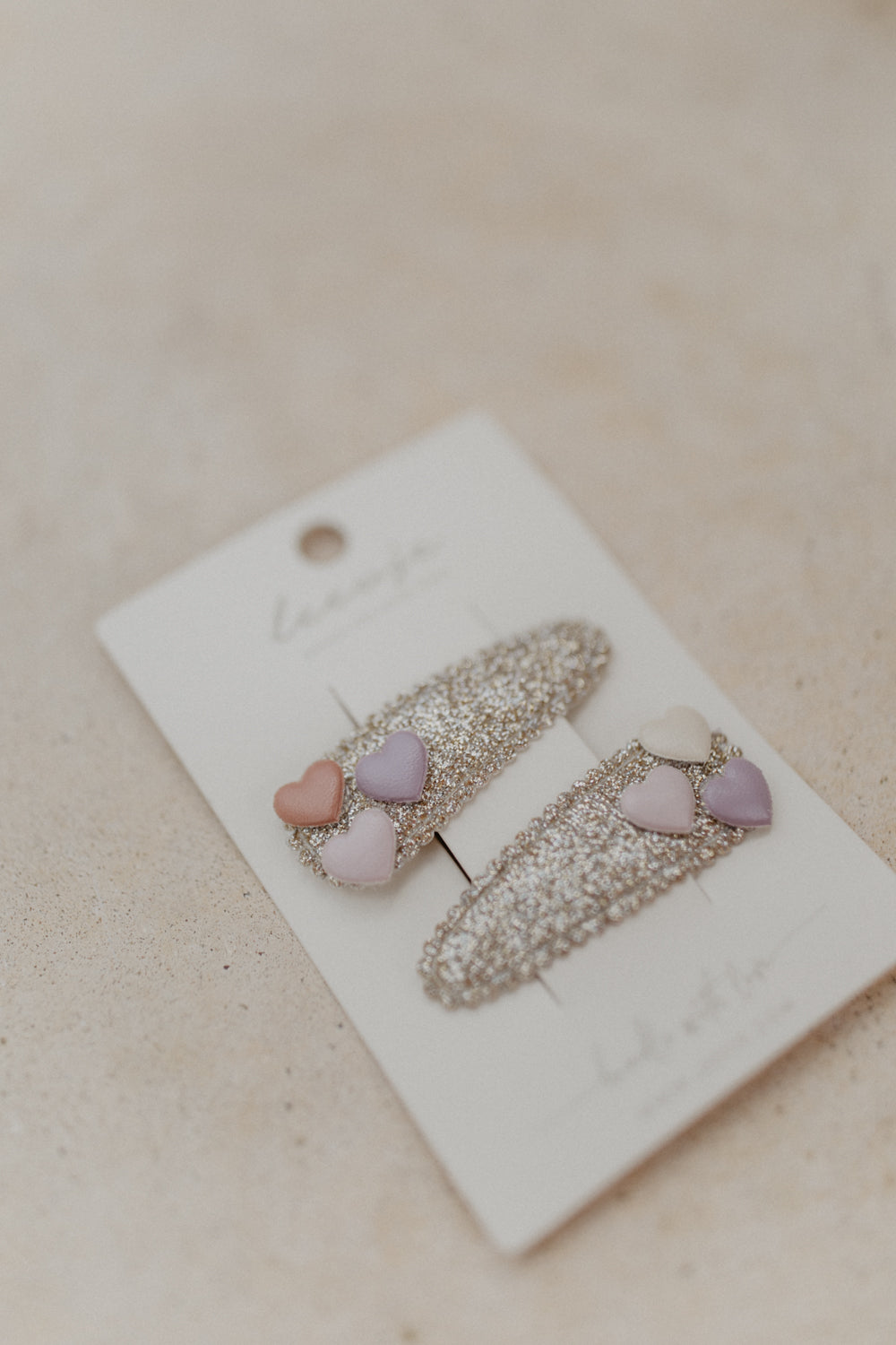 Leevje Haarspangen Clips Glitter hearts