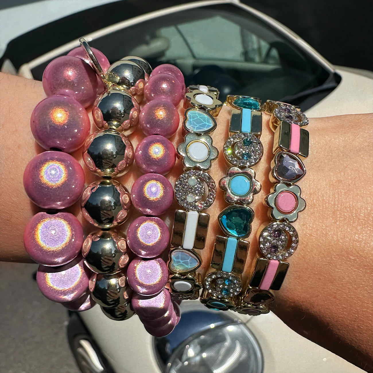 Magic Pearl Lucky Gems Armband - rose