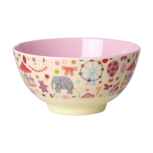 rice Melamin Kinderschüssel 700ml - Pink - Fun Fair Print