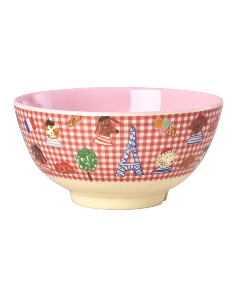 rice Melamin Mittelgroße Kinderschüssel - Rot - Paris - 700ml