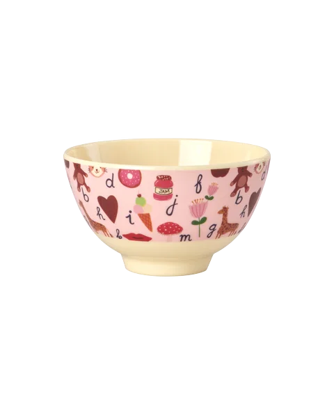 rice Melamin Kleine Kinderschüssel - Pink - 300ml - ABC