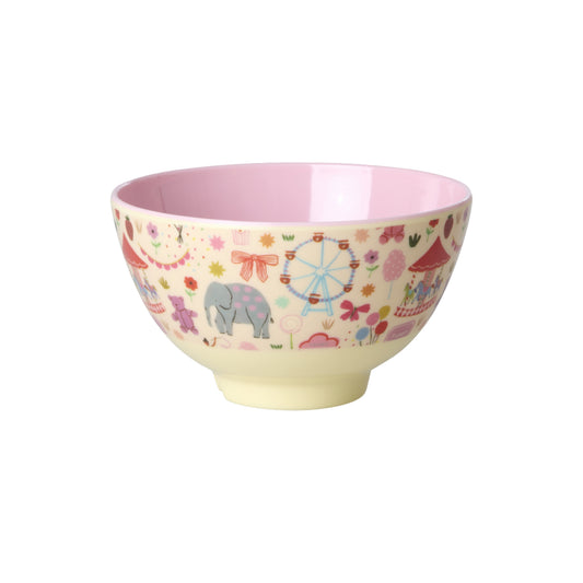 rice Melamin Kleine Kinderschüssel 300ml - Pink - Fun Fair Print