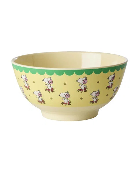 rice Mittelgroße Schüssel - Hellgelb - Snoopy Print 700ml