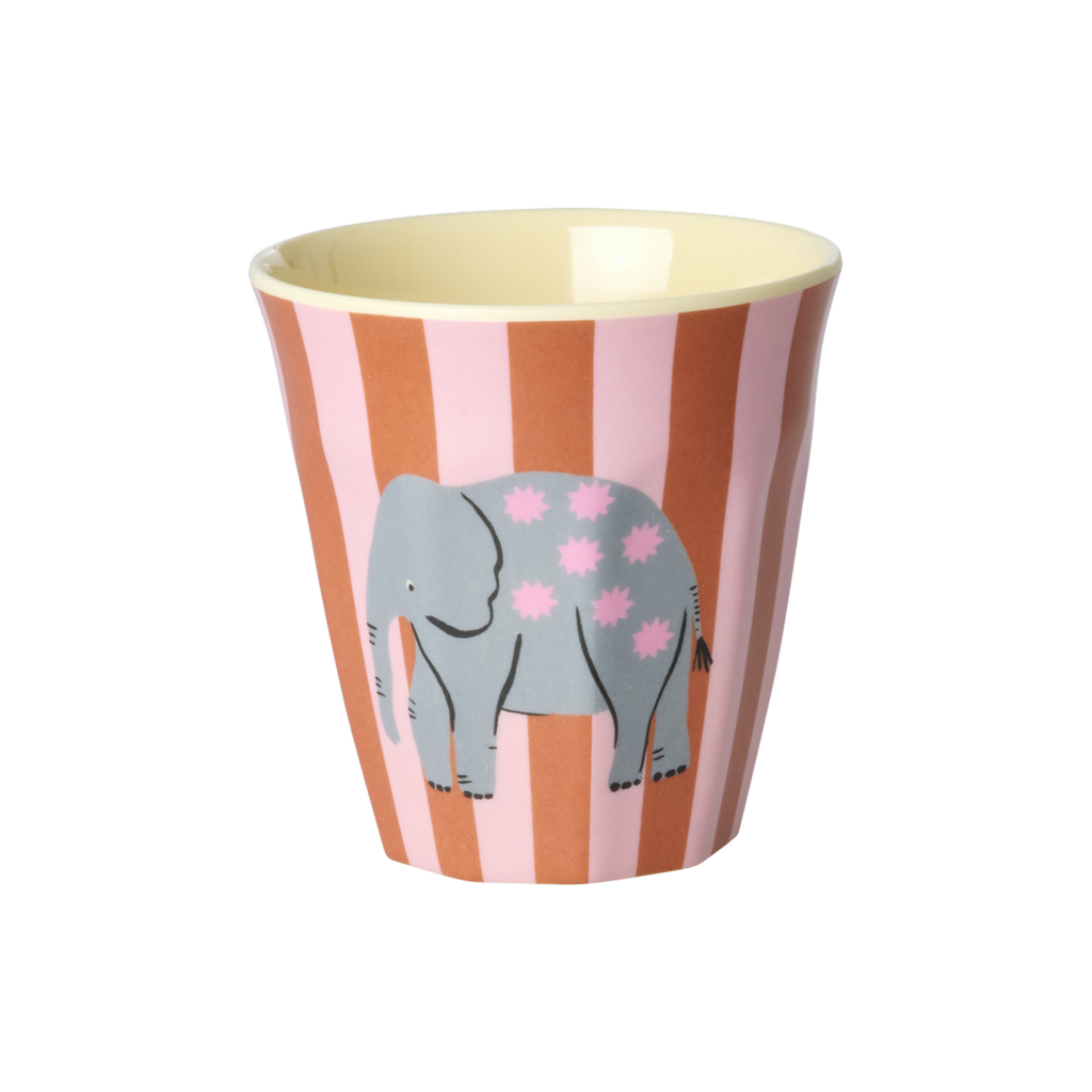 rice Melamin Kleine Becher 160ml - Pink - Fun Fair Print - 6er Pack