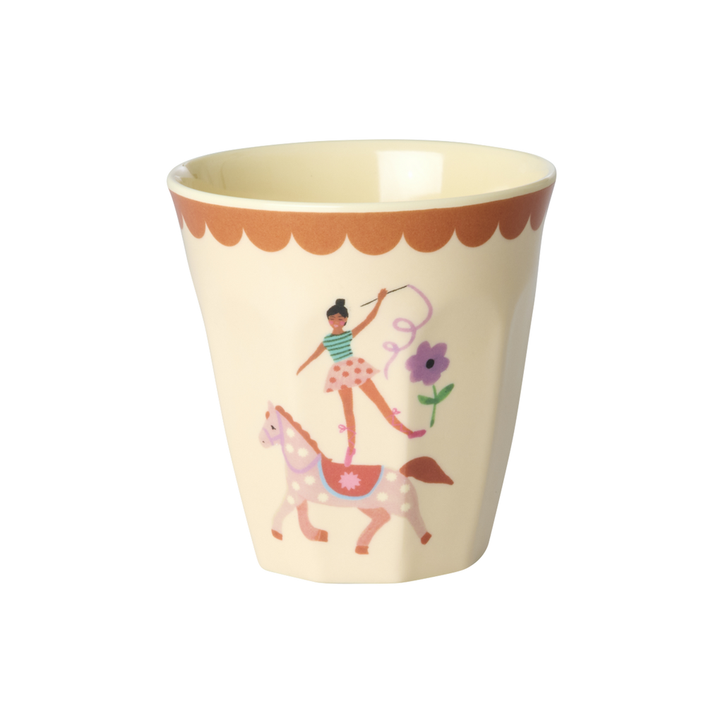 rice Melamin Kleine Becher 160ml - Pink - Fun Fair Print - 6er Pack