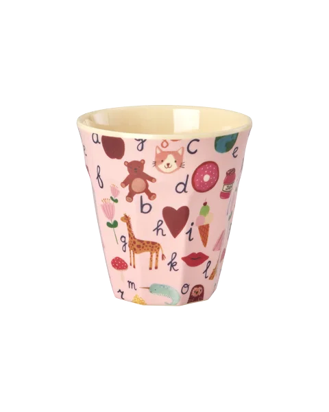 rice Kinderbecher - pink - 250ml - ABC