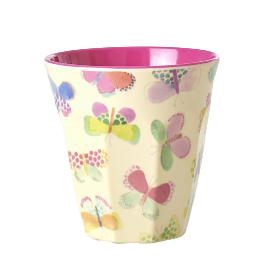 rice Melamin Becher 250ml - Crème - butterfly