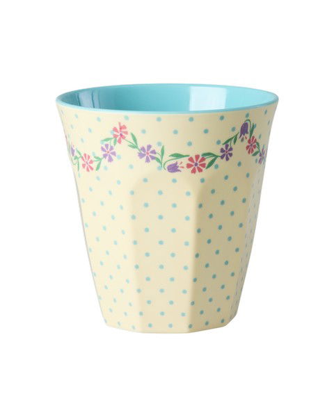 rice Melamin Becher dots and flowers print 250ml