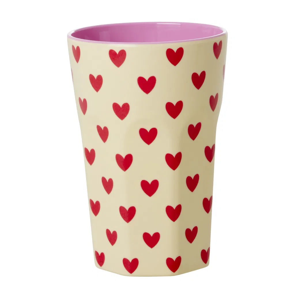 rice Becher 400ml - Crème - Darling Hearts Print