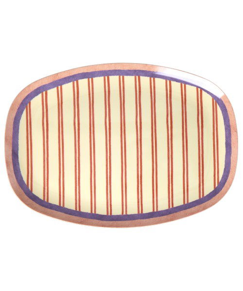 rice Melamin Platte/Teller stripe love print