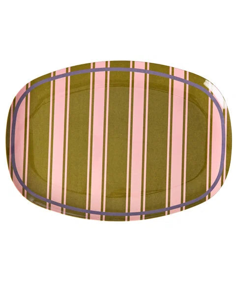 rice Rechteckiger Teller - Stripe Delight