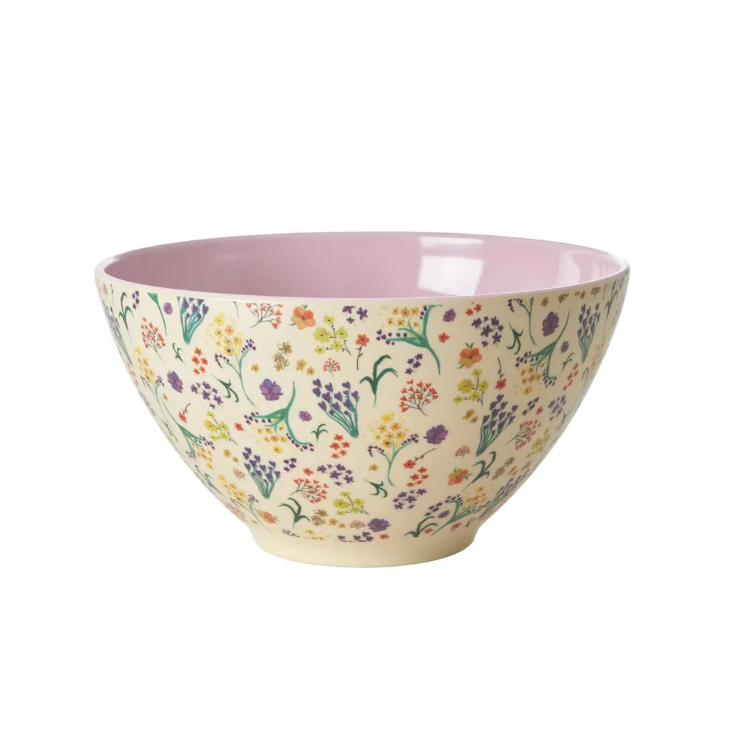 rice Salatschüssel - Hellrosa - Wild Flowers Print
