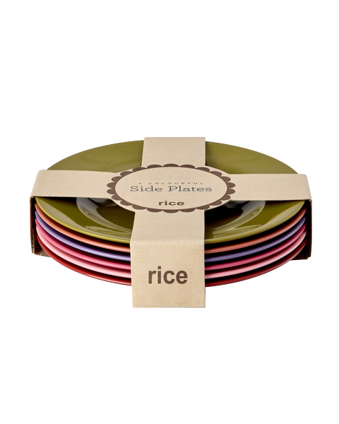 rice Melamin Kuchen/Beilagen-Teller 6er-Pack