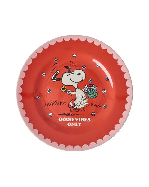 rice Beilagenteller - Rot - Snoopy Print
