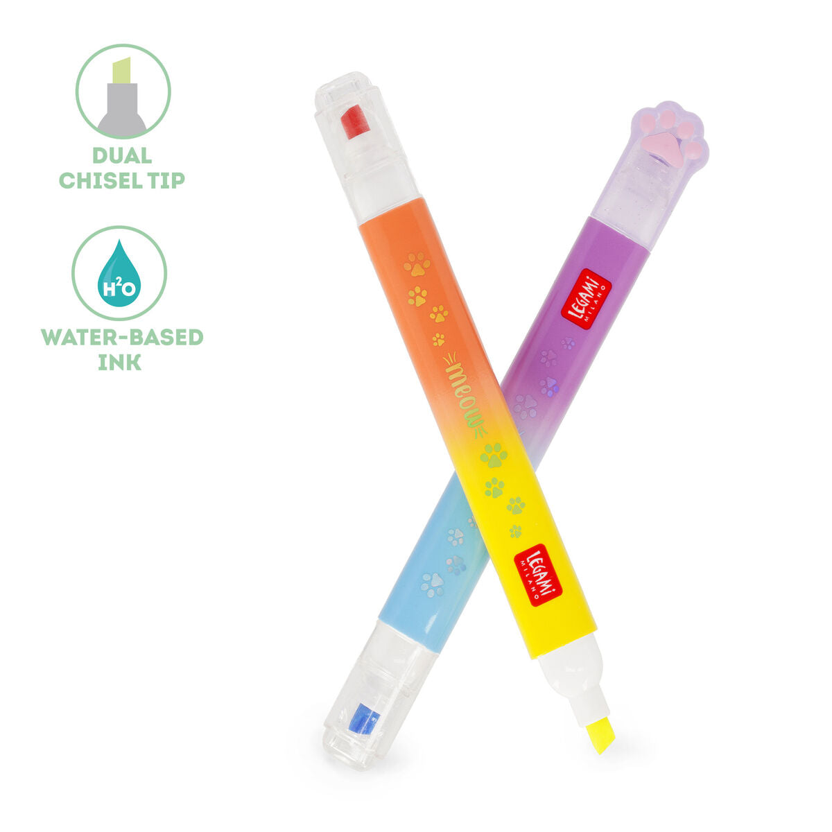 Legami Set mit 6 Kitty Dual-Tip-Textmarkern - Miau