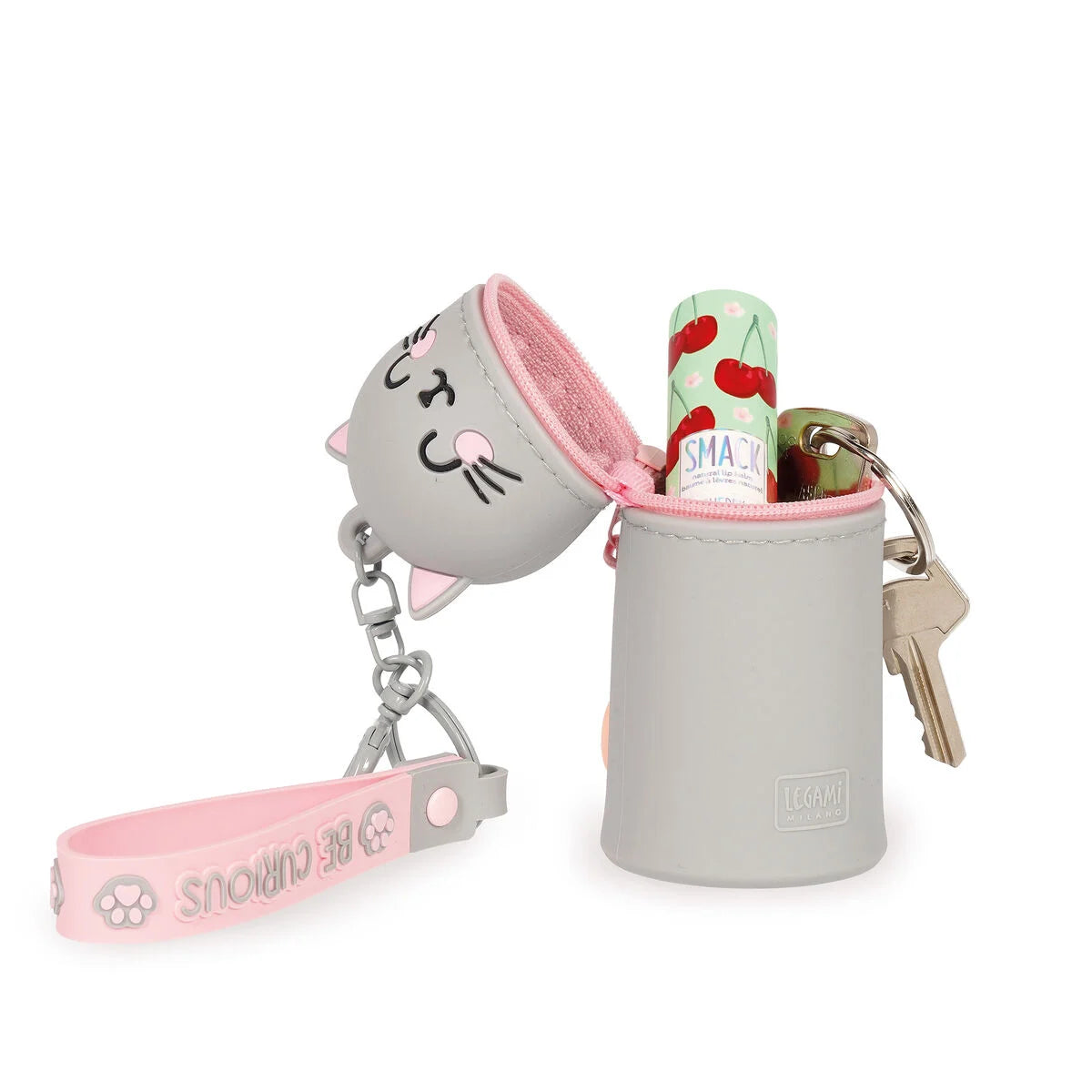 Legami Kitty Geldbörse mit Schlüsselanhänger - Mini Kawaii