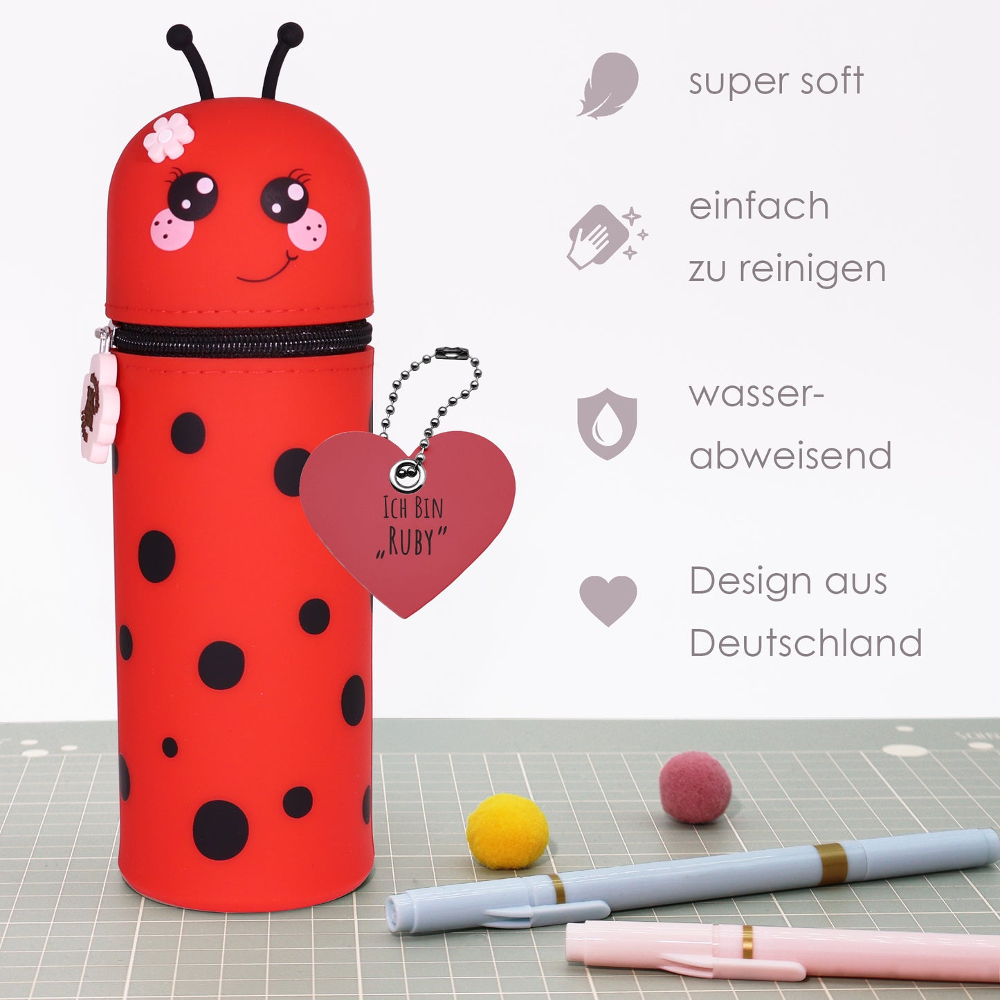 Lulubug Lustige Tiermäppchen - Marienkäfer Ruby