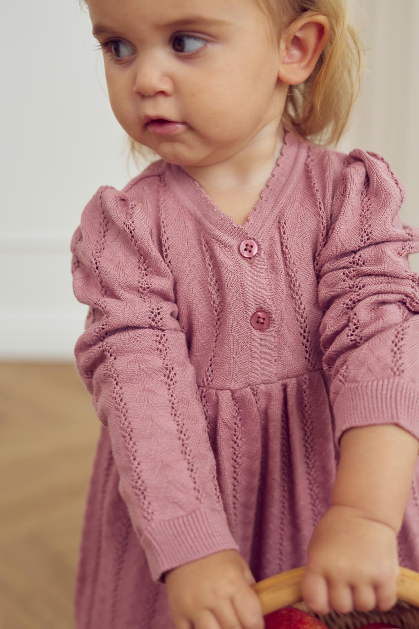 Müsli Pointelle Baby Strickkleid