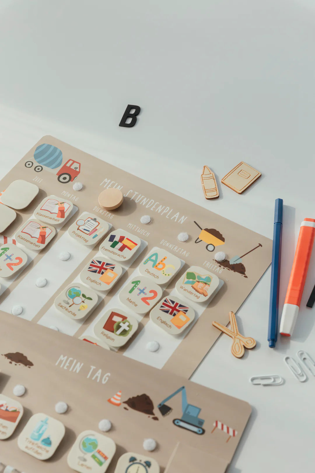 inliebekind Grundschulplaner inkl. Symbolkärtchen BAGGER - Gebunden