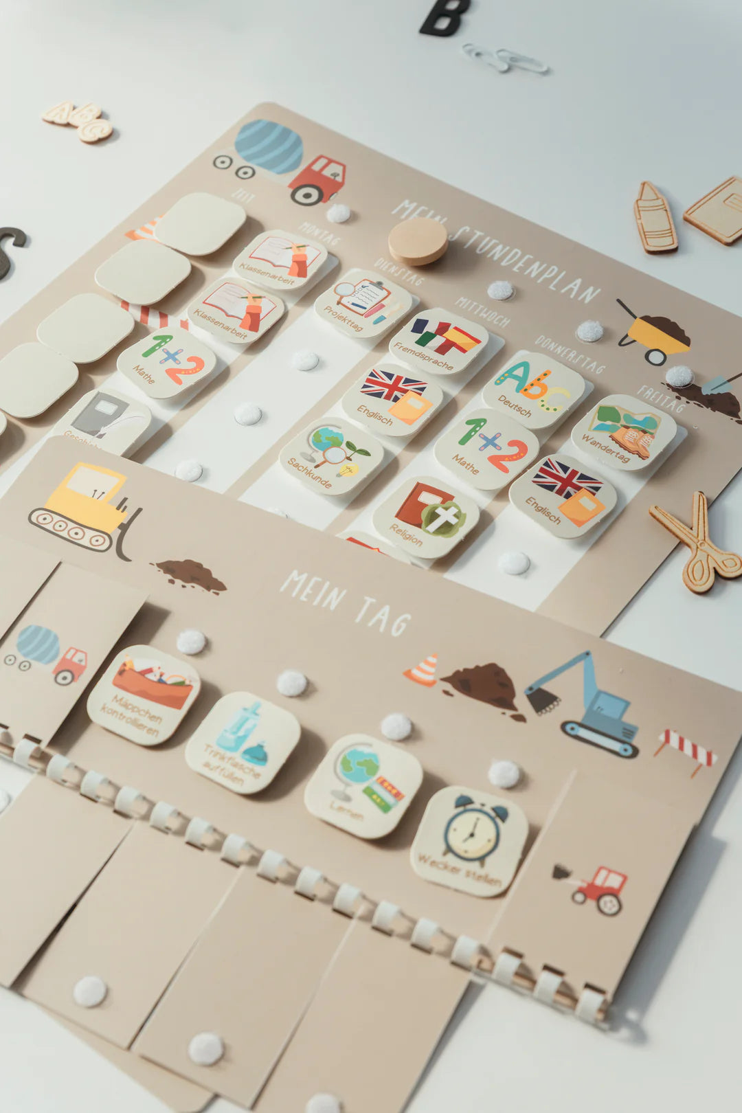 inliebekind Grundschulplaner inkl. Symbolkärtchen BAGGER - Gebunden