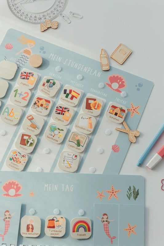 inliebekind Grundschulplaner inkl. Symbolkärtchen MEERJUNGFRAU - Gebunden