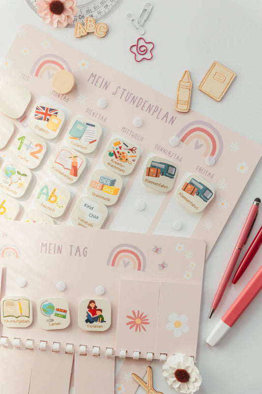 inliebekind Grundschulplaner inkl. Symbolkärtchen REGENBOGEN - Gebunden