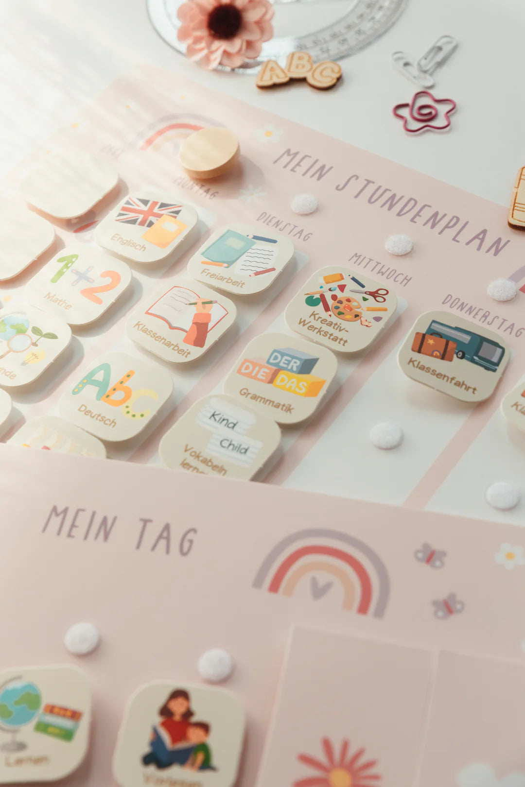 inliebekind Grundschulplaner inkl. Symbolkärtchen REGENBOGEN - Gebunden