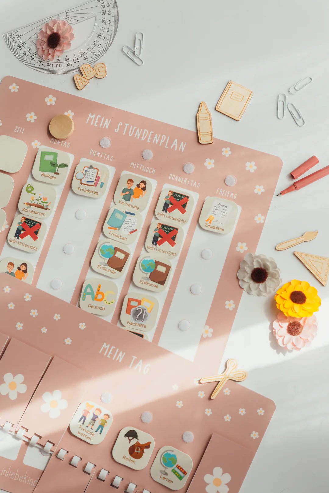 inliebekind Grundschulplaner inkl. Symbolkärtchen FLOWER - Gebunden