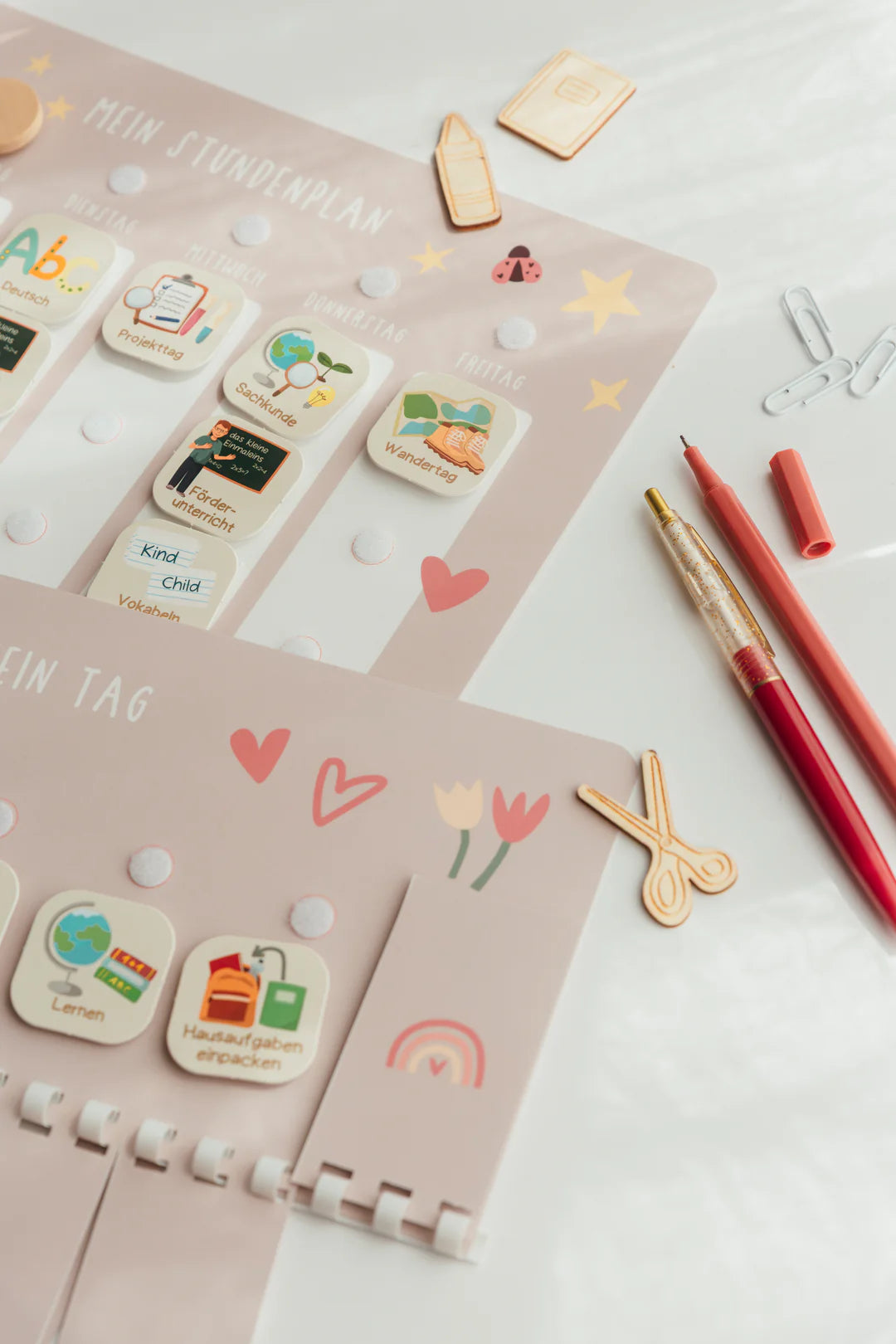 inliebekind Grundschulplaner inkl. Symbolkärtchen EINHORN - Gebunden