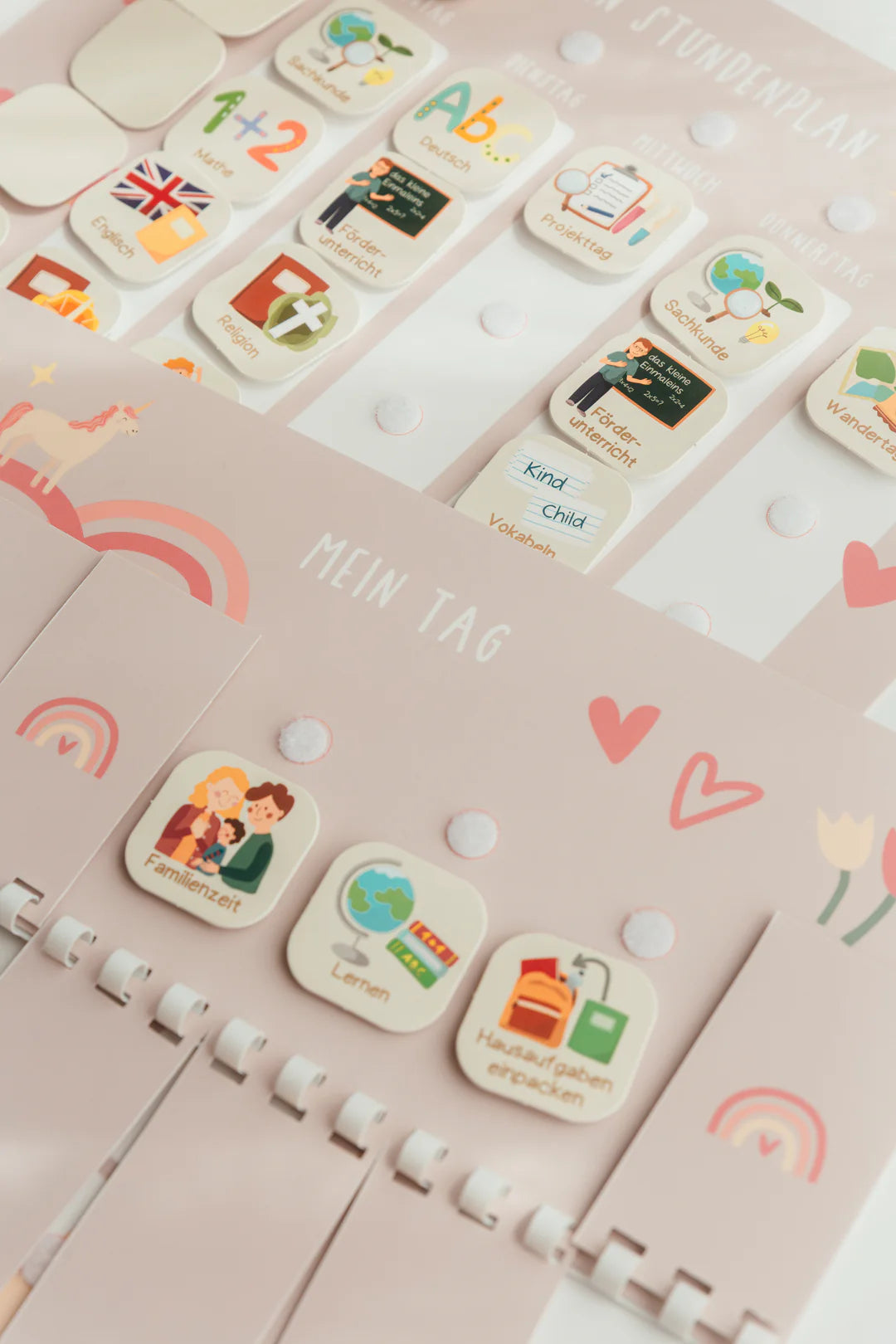 inliebekind Grundschulplaner inkl. Symbolkärtchen EINHORN - Gebunden