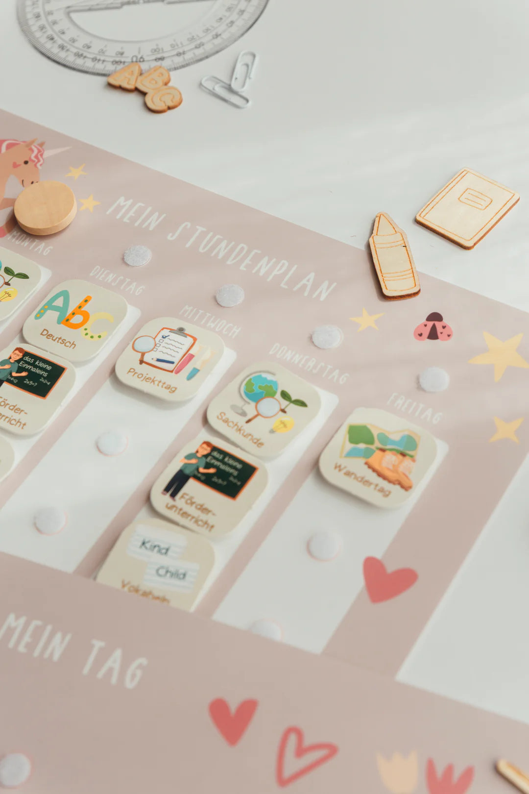 inliebekind Grundschulplaner inkl. Symbolkärtchen EINHORN - Gebunden