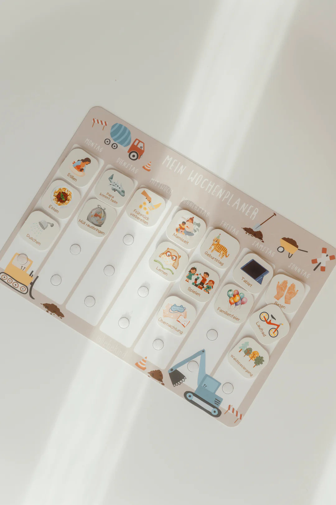 inliebekind Wochenplaner BAGGER