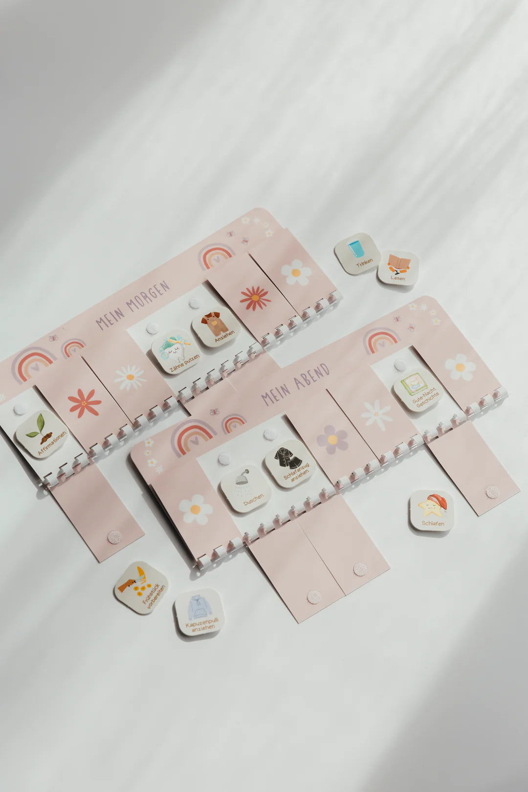 inliebekind Routineplaner inkl. Symbolkärtchen REGENBOGEN