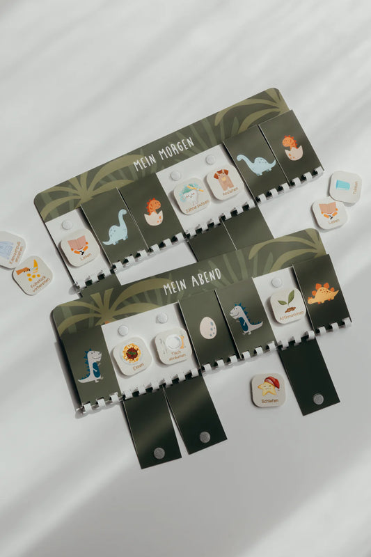 inliebekind Routineplaner inkl. Symbolkärtchen DINO