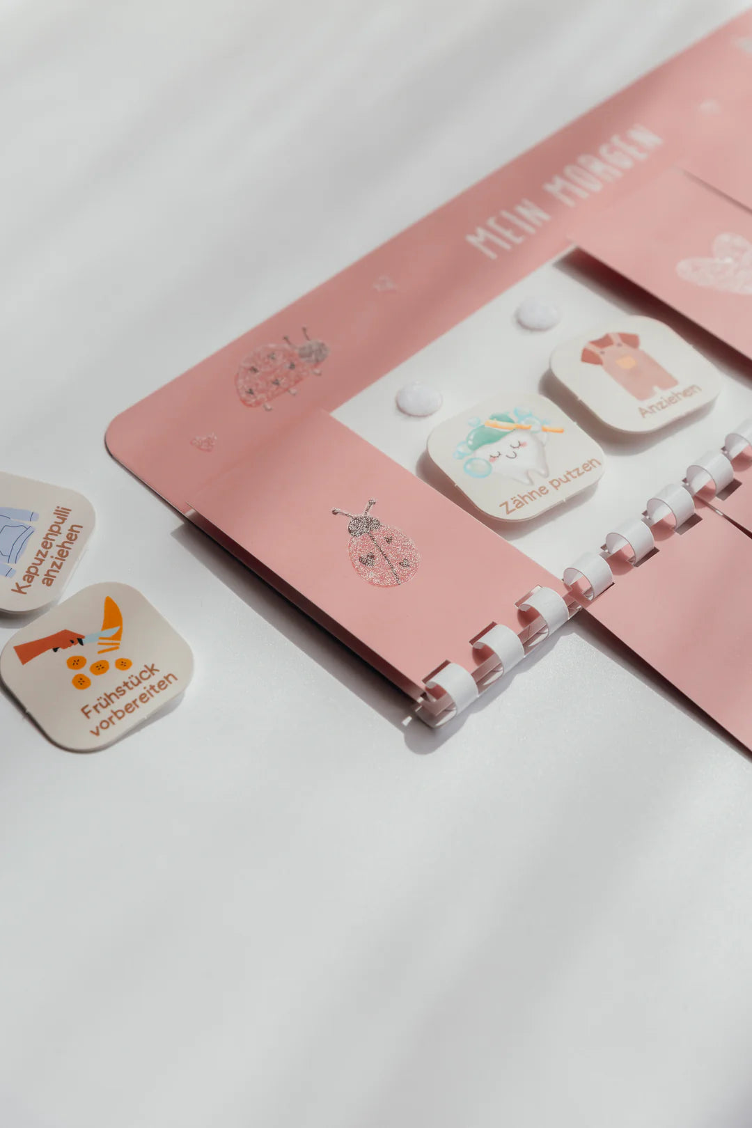 inliebekind Routineplaner inkl. Symbolkärtchen MARIENKÄFER GLITZER