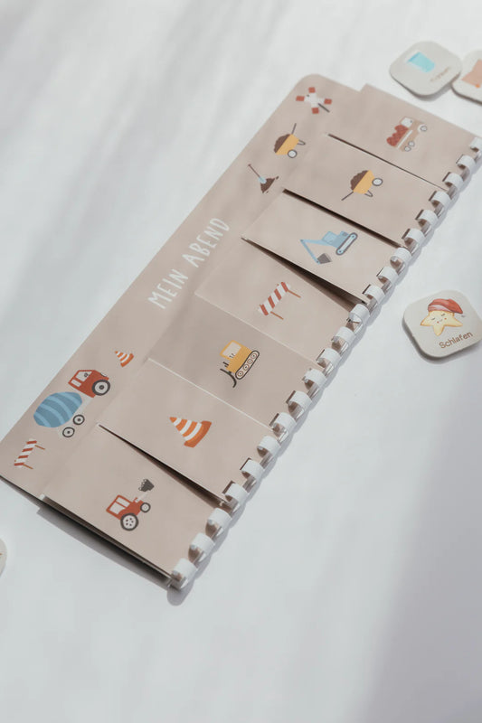 inliebekind Routineplaner inkl. Symbolkärtchen Bagger