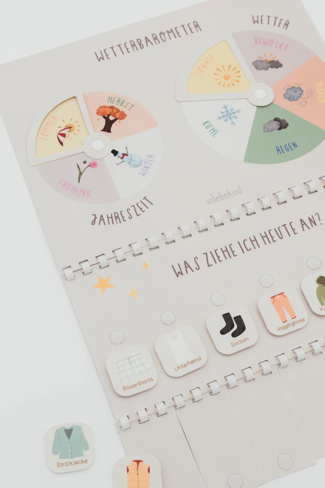 inliebekind Anziehplaner für Kinder inkl. Symbole