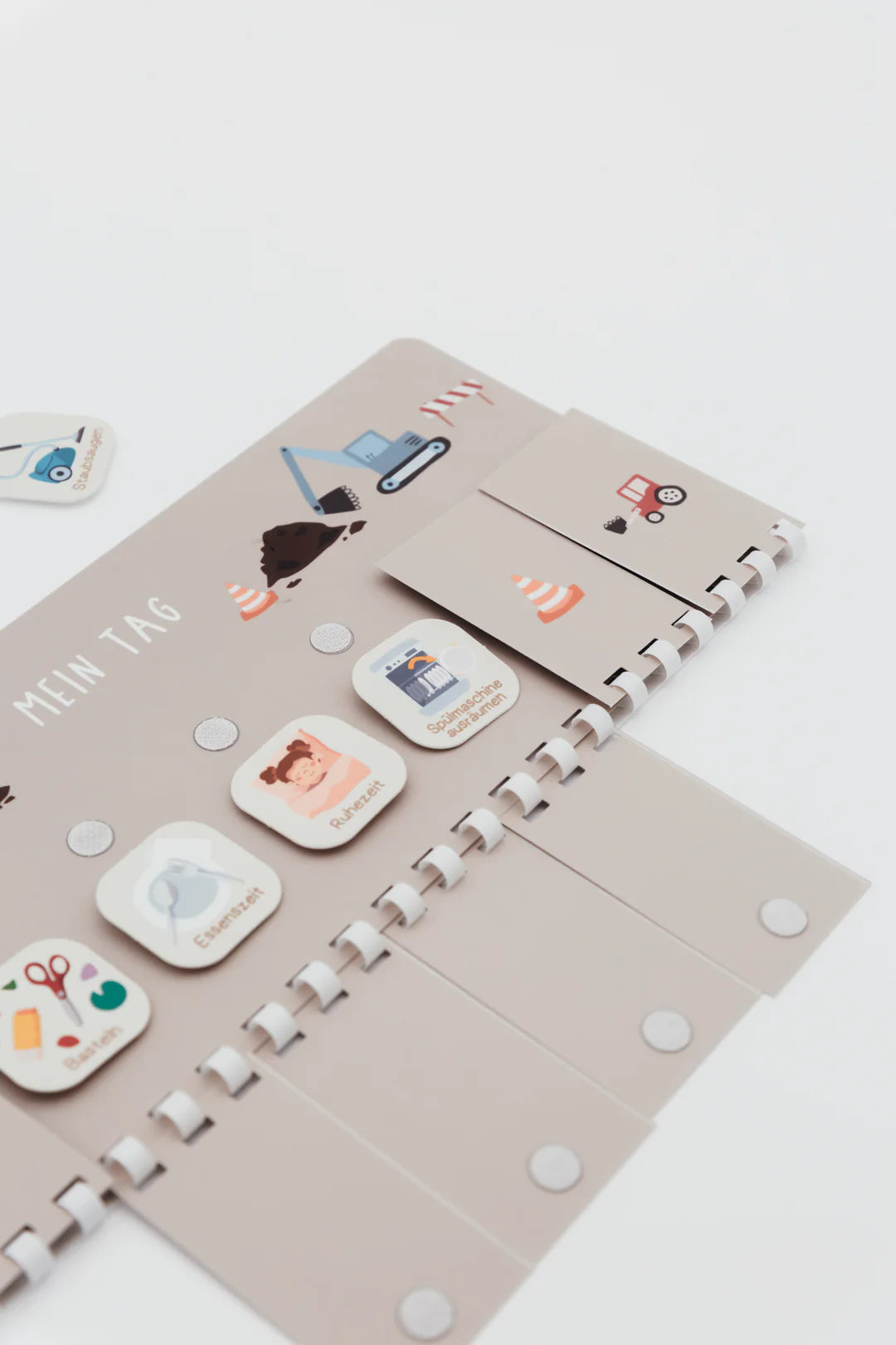 inliebekind Routineplaner inkl. Symbolkärtchen Bagger