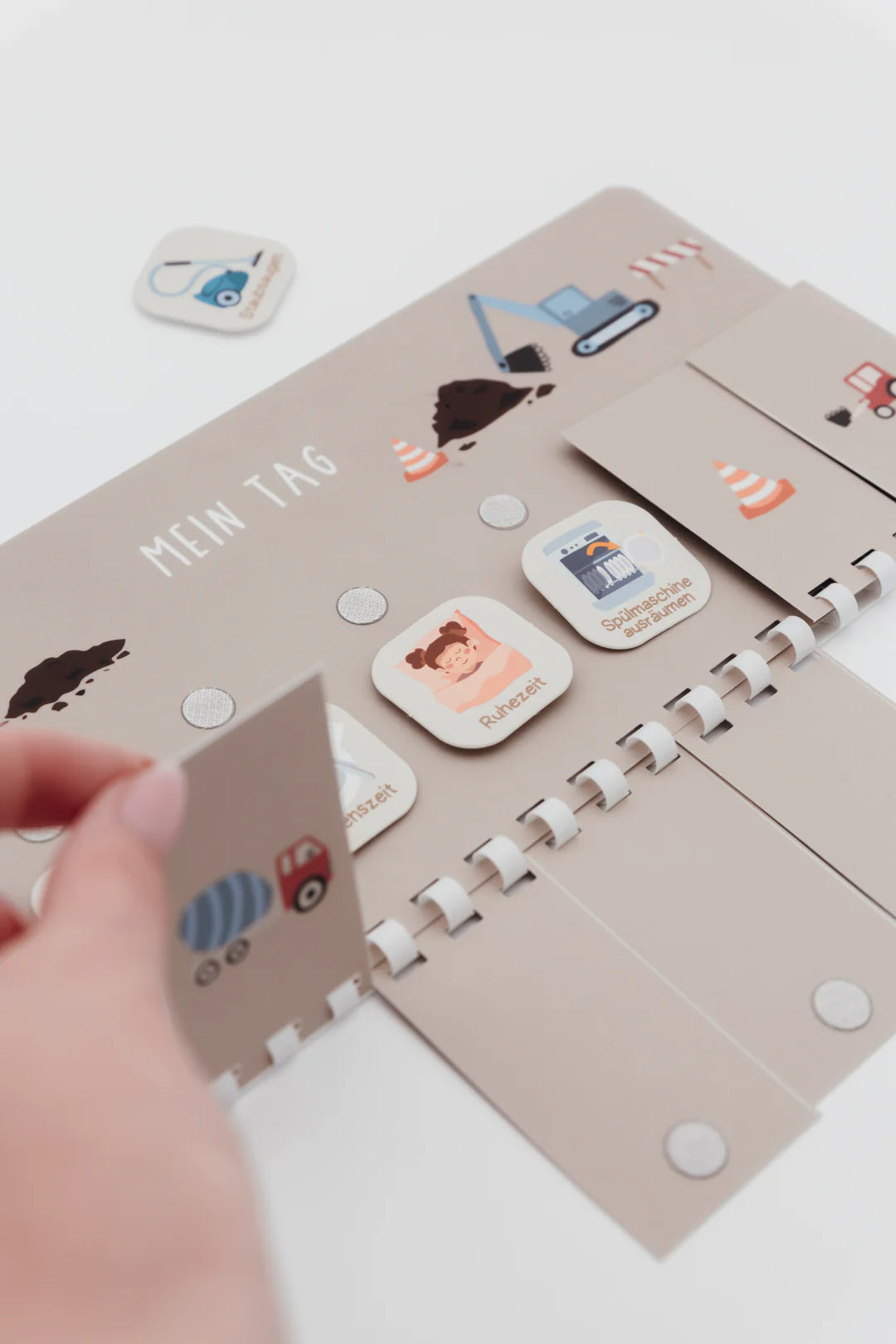 inliebekind Routineplaner inkl. Symbolkärtchen Bagger