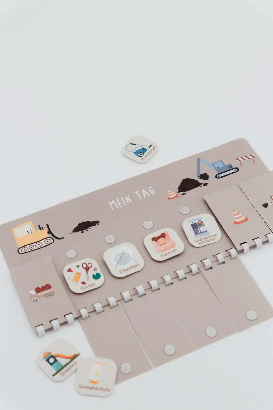 inliebekind Routineplaner inkl. Symbolkärtchen Bagger