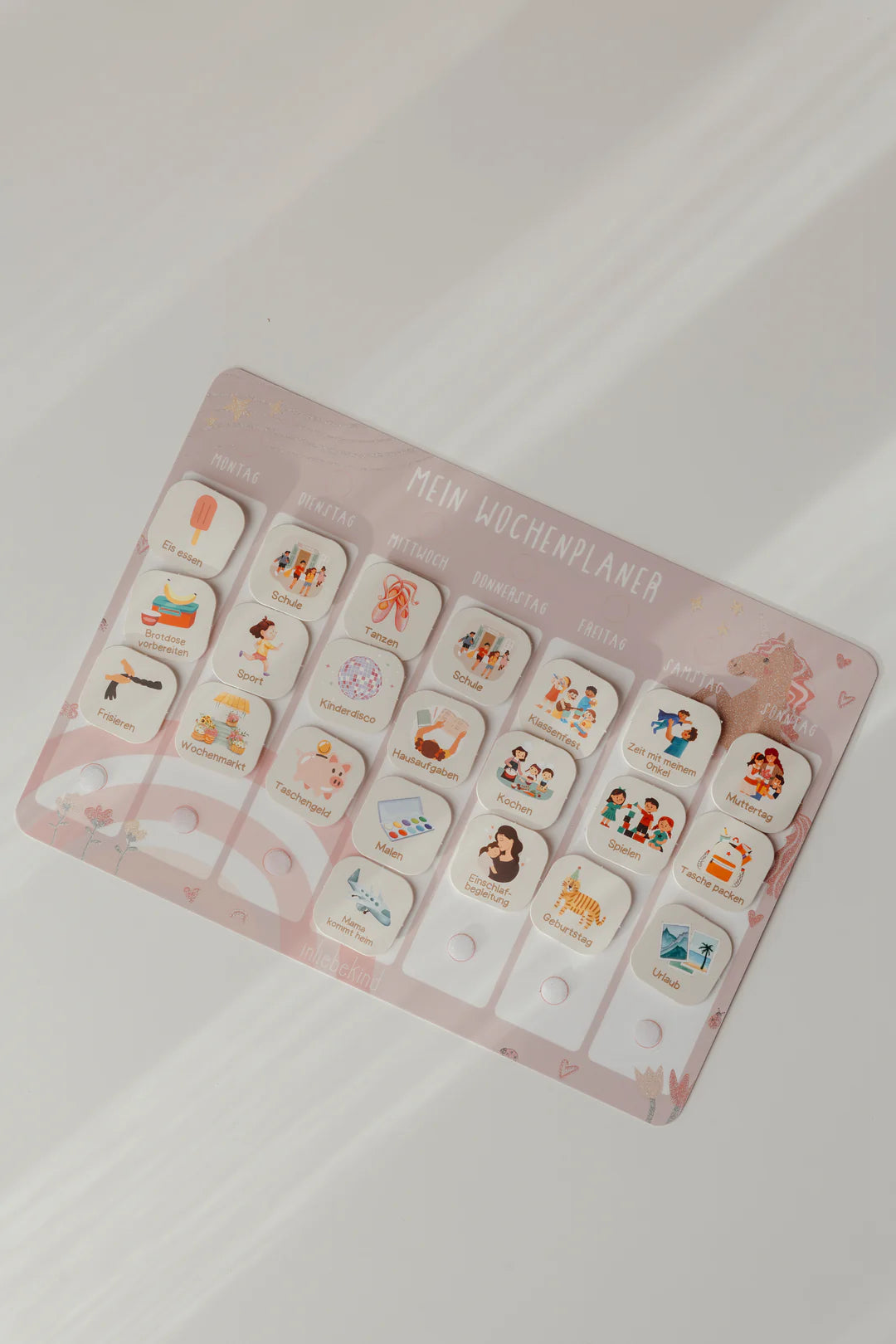 inliebekind Wochenplaner EINHORN GLITZER