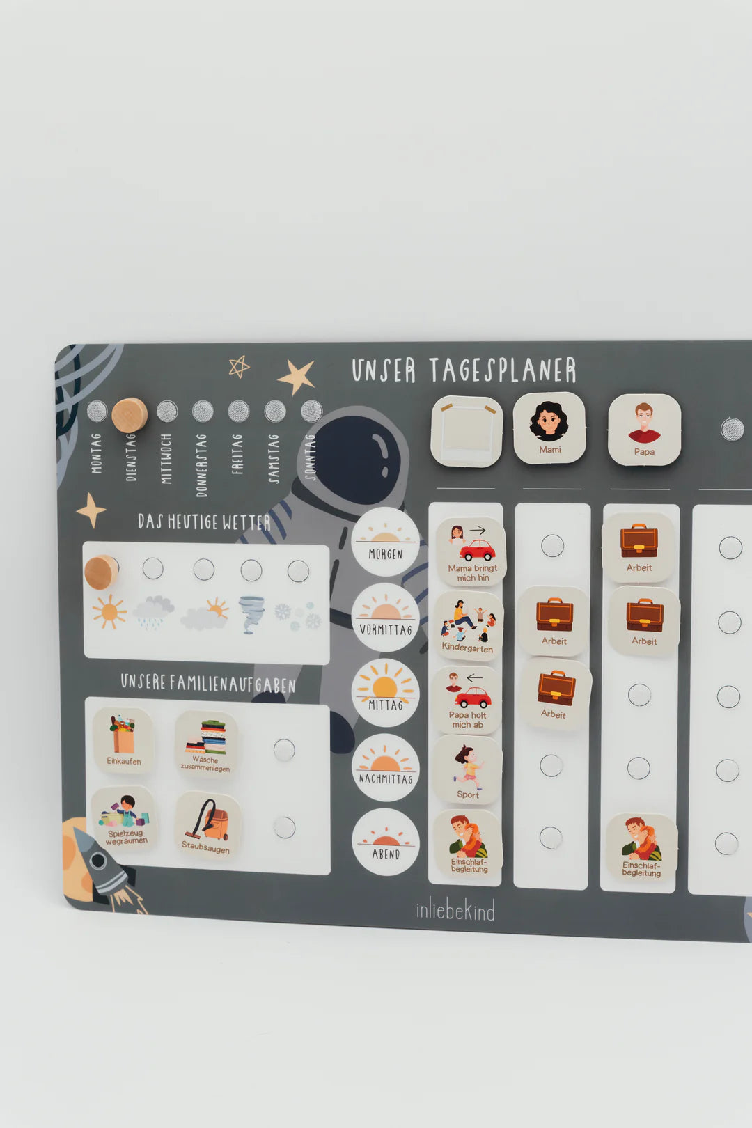 inliebekind Tagesplaner/Familienplaner inkl Symbole ASTRONAUT