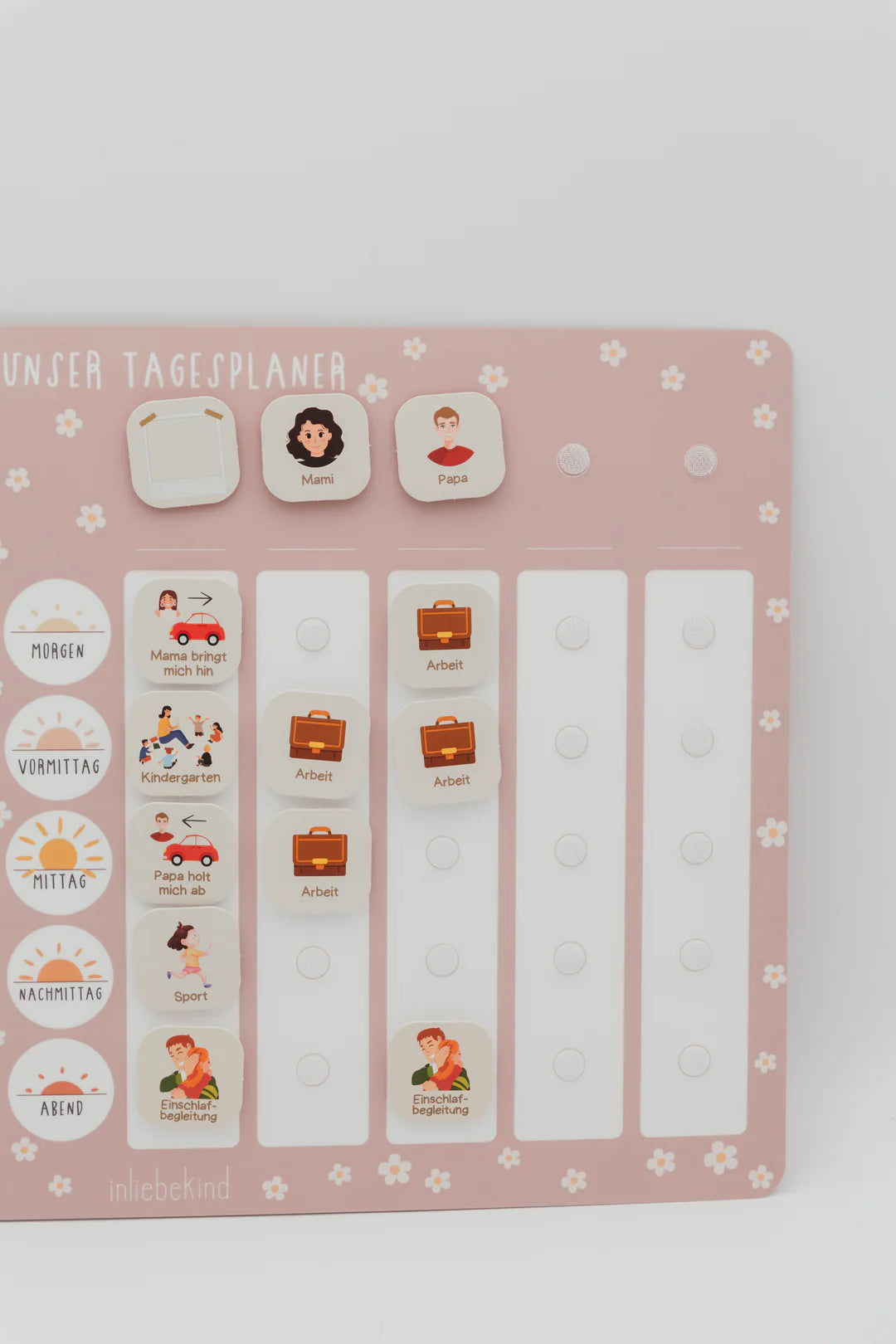inliebekind Tagesplaner/Familienplaner inkl Symbole FLOWERS