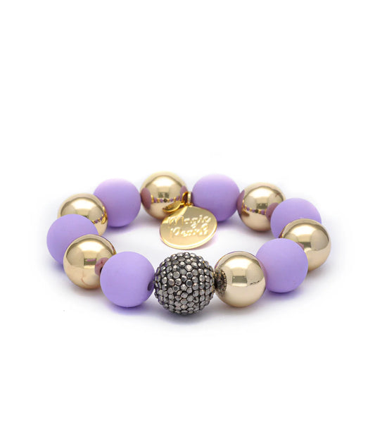 Magic Pearl Perlenarmband PoS Flieder - Gold
