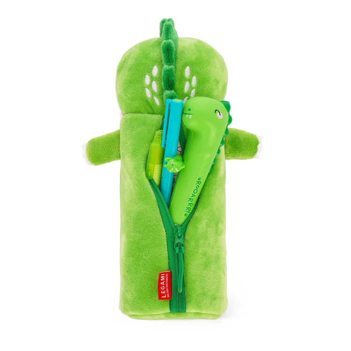 Legami Dino "Roooarr" Weiches Plüsch-Federmäppchen