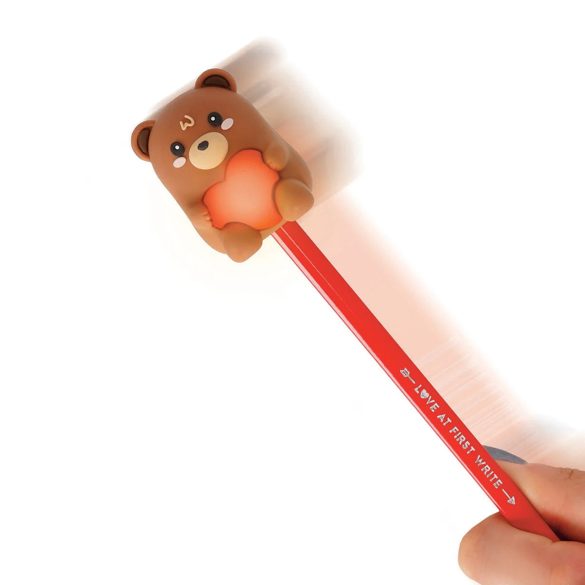 Legami Aufleuchtender Bleistiftspitzer mit Behälter - Teddybär - Schärfen ist Magie