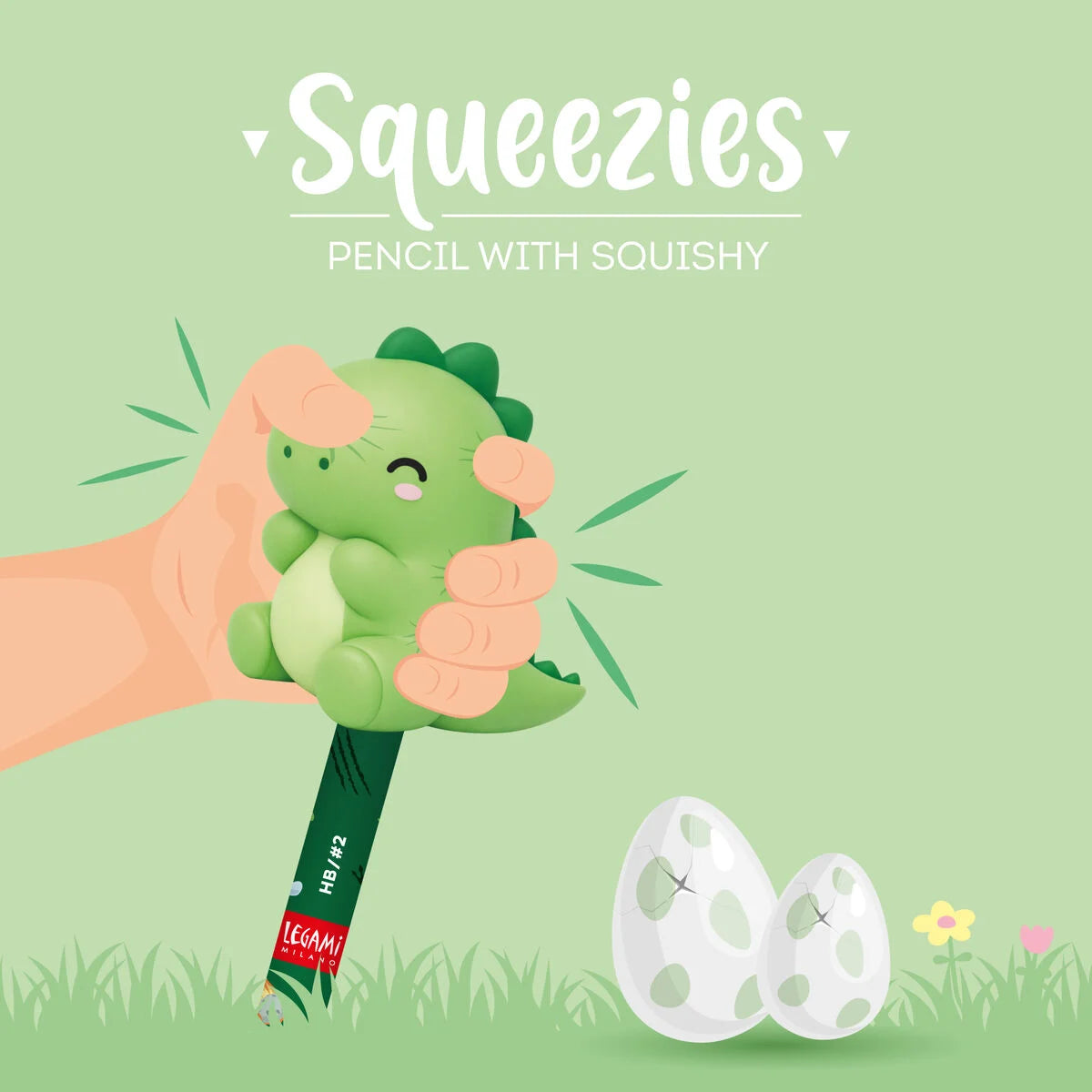 Legami Anti Stress Bleistift - Dino Squeezies